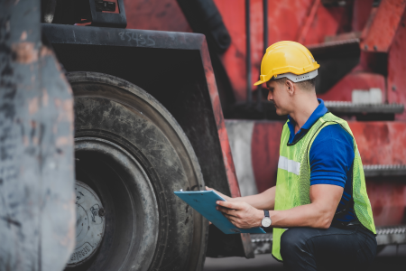 Health and Safety Manager working on a construction site 